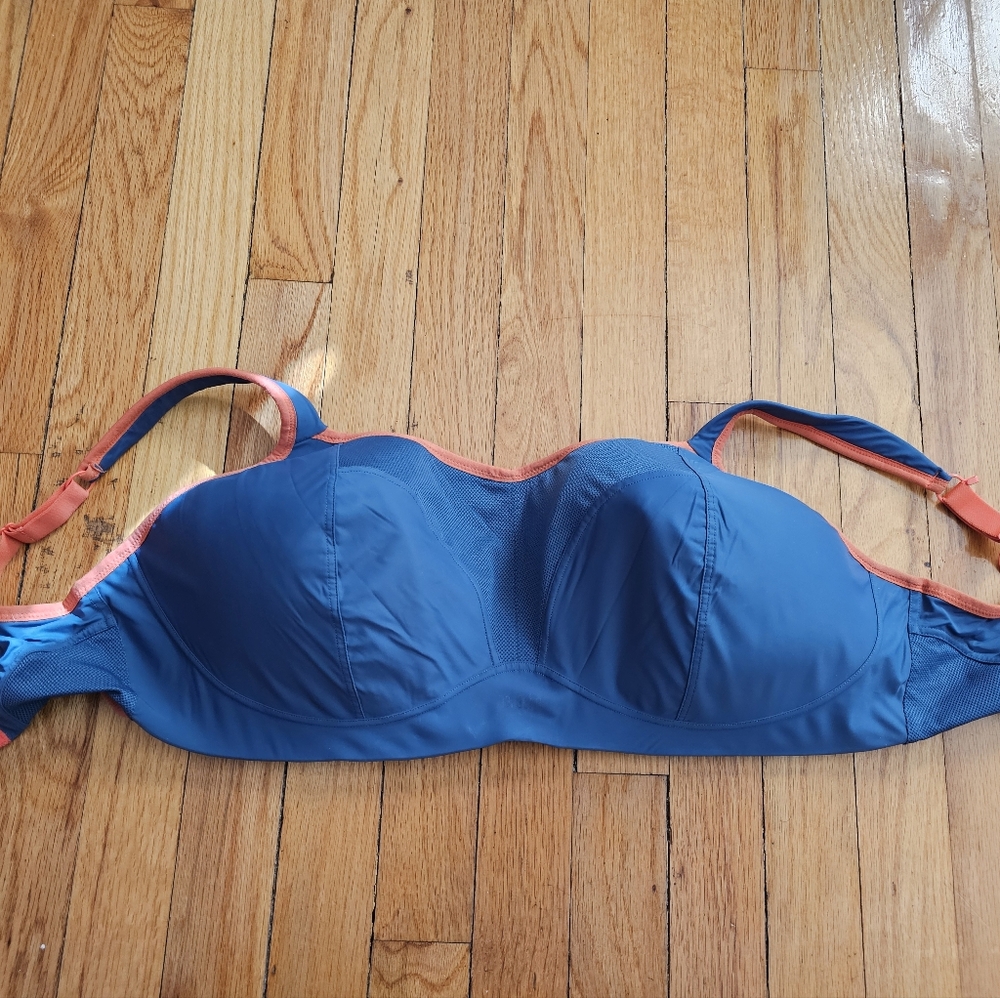 Panache Non-wire Sports Bra Blue/orange 36gg
